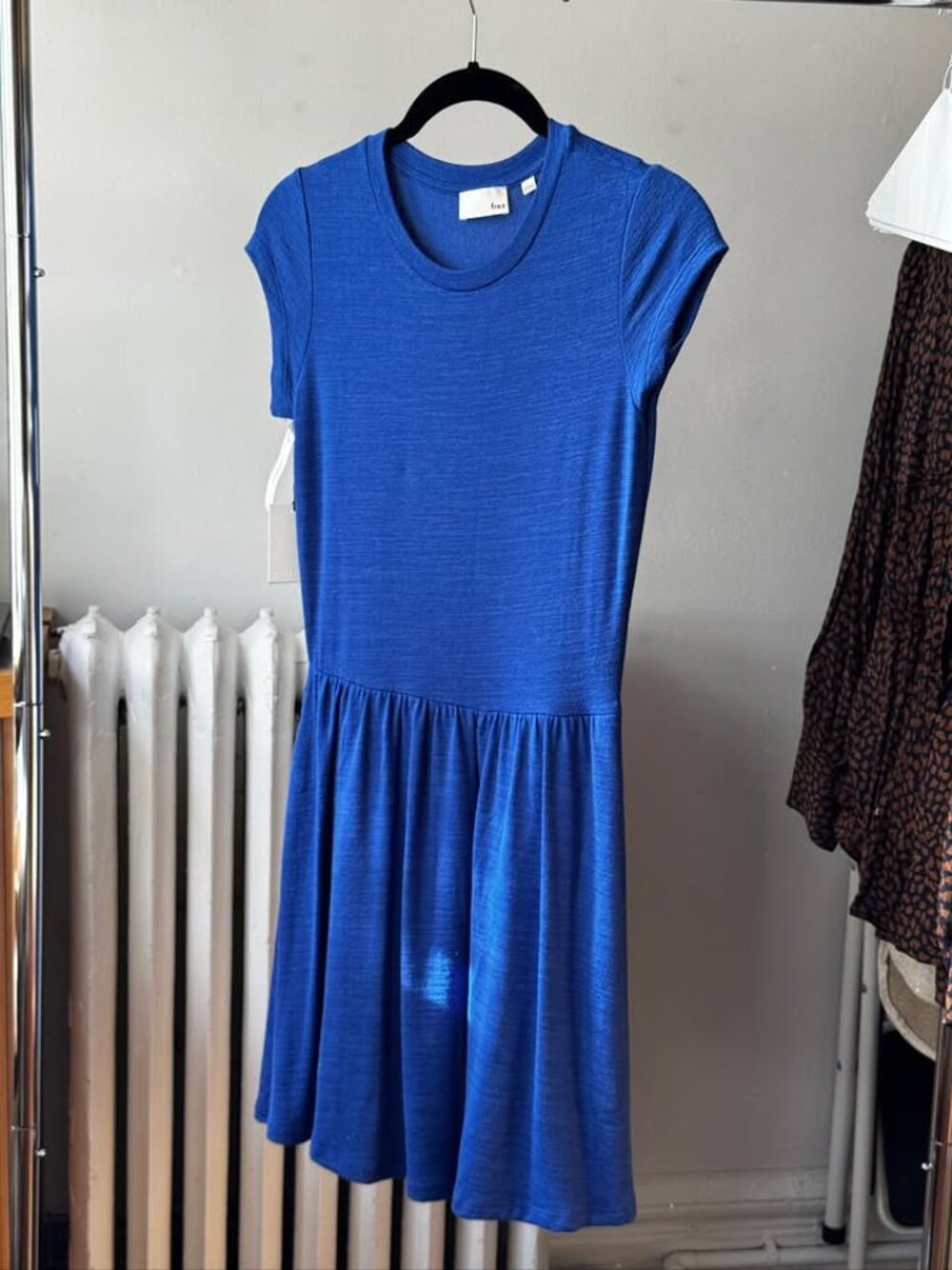 Wilfred Free Cobalt Blue Stretchy Jersey Dress - Brand New